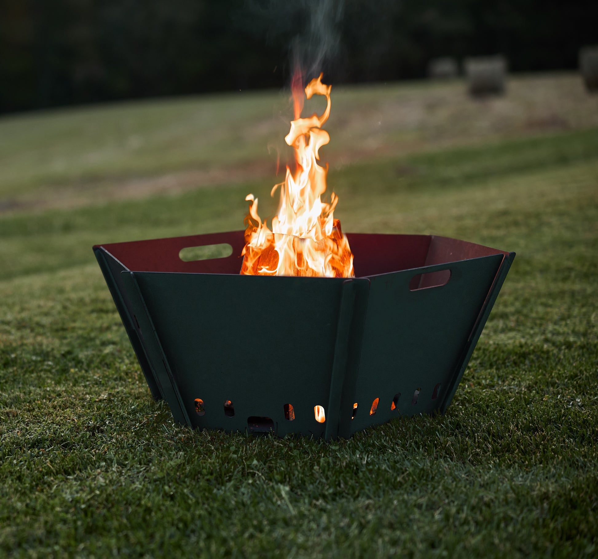 fire pit in yard
