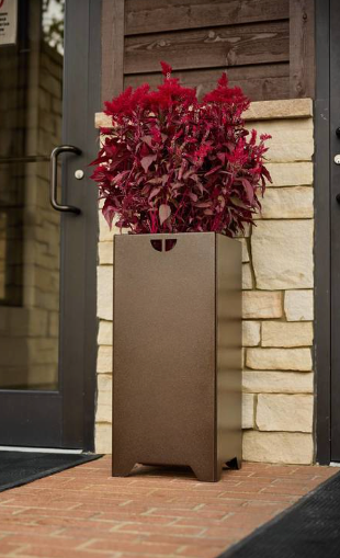 tall planter on deck